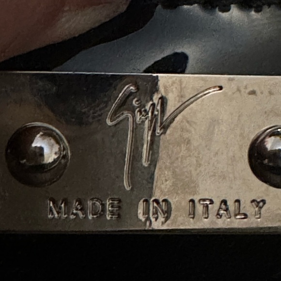 Giuseppe Zanotti Clutch Handbag Purse Black Crocodile Texture Authentic Rare - Picture 8 of 9